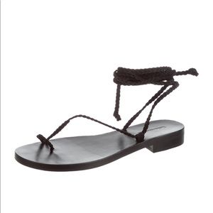Reformation Black “Jeanne” Sandal